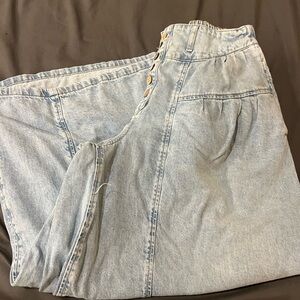 Free People Light Blue Flare Jeans